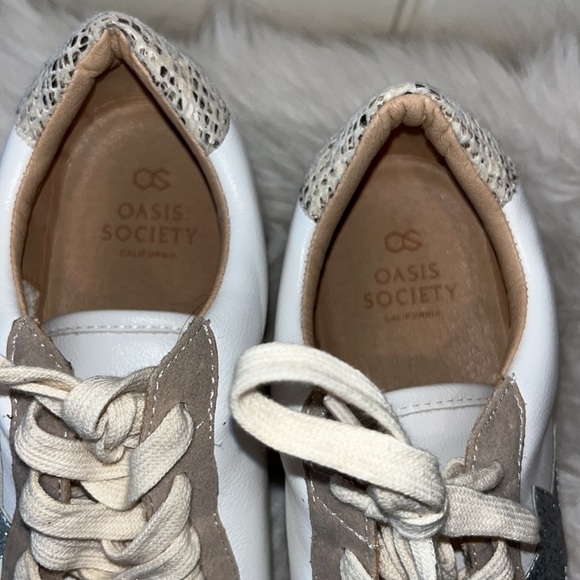 OASIS Society Irene Glitter Star Sneaker Taupe size 7.5 - Picture 10 of 13